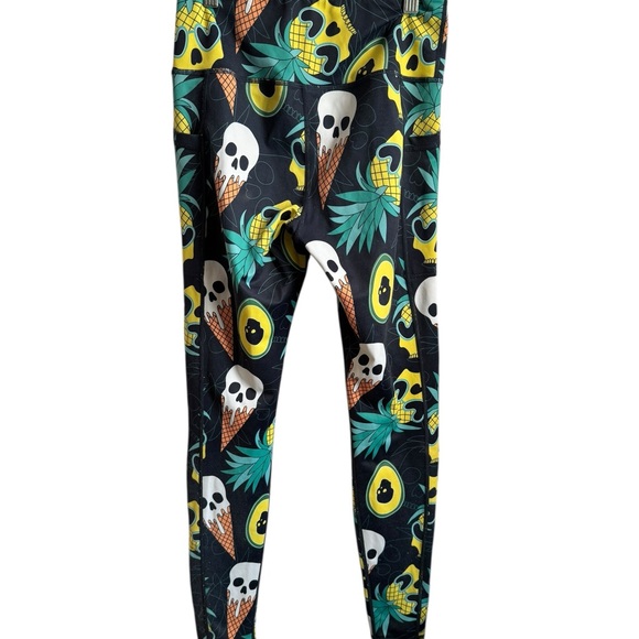 CVG Pineapple, IceCream, Skull Leggings size small - Picture 7 of 8